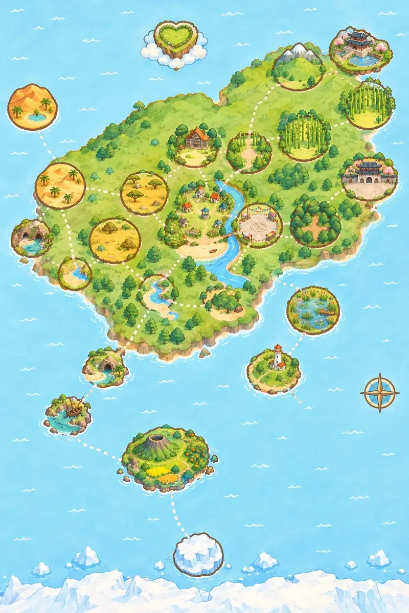 게임 속 세계 지도